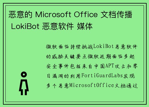 恶意的 Microsoft Office 文档传播 LokiBot 恶意软件 媒体